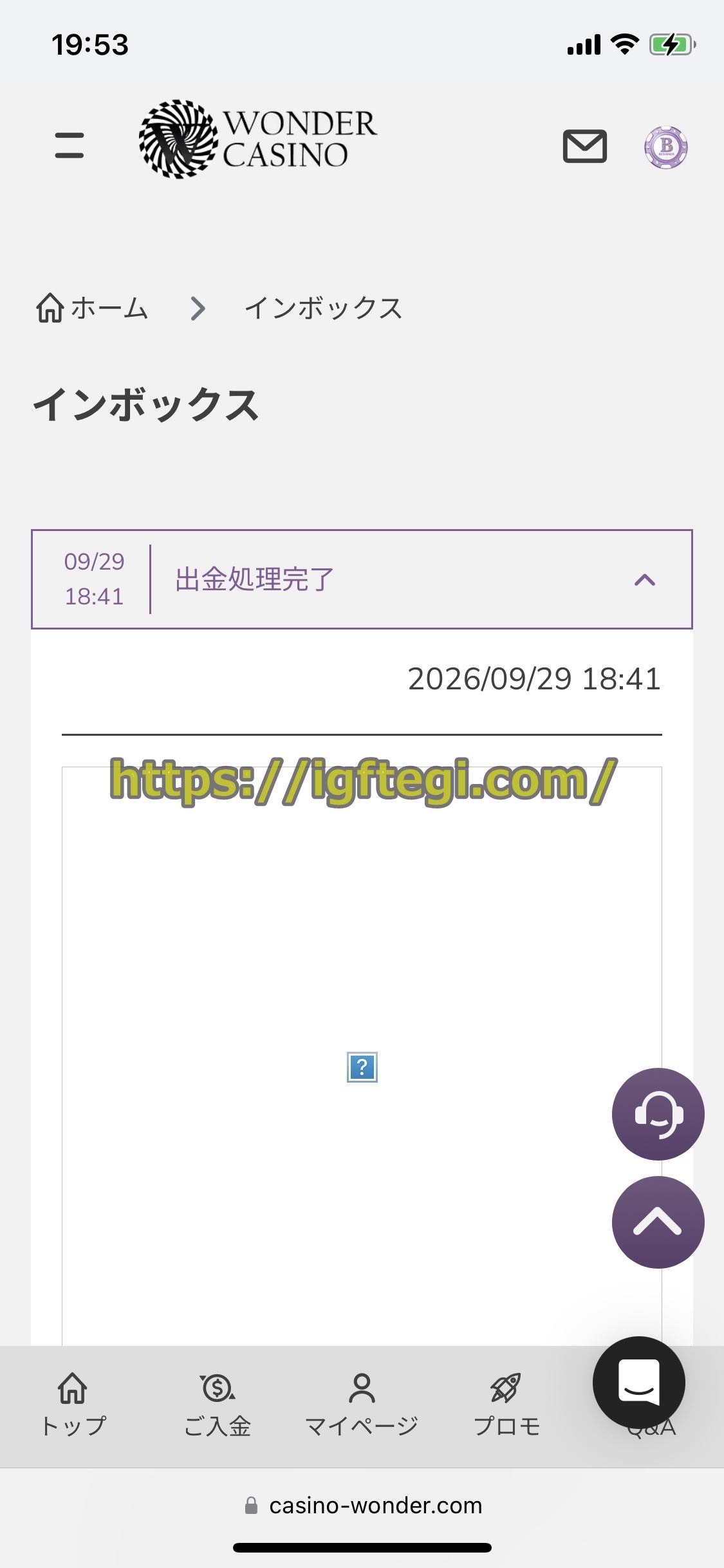 ワンダーカジノ